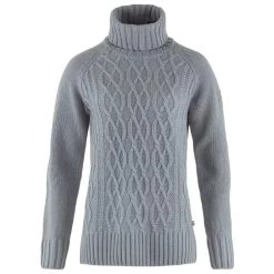 FJÄLLRÄVEN Women's Övik Cable Knit Roller Neck - Wool Jumper