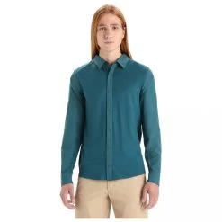 Icebreaker Hike L/S Top - Shirt -Outdoor Apparel Sale Shop icebreaker hike l s top shirt detail 3