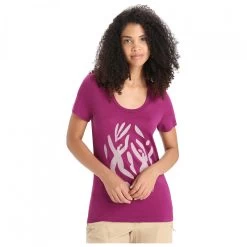 Icebreaker Women's Tech Lite II S/S Scoop Nature Celebr. - Merino Shirt -Outdoor Apparel Sale Shop icebreaker womens tech lite ii s s scoop nature celebr merino shirt detail 3