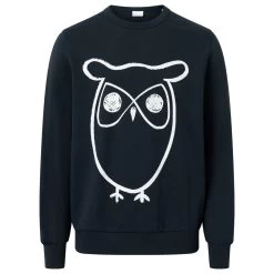 KnowledgeCotton Apparel Crew Neck Big Owl Front Print - Jumper