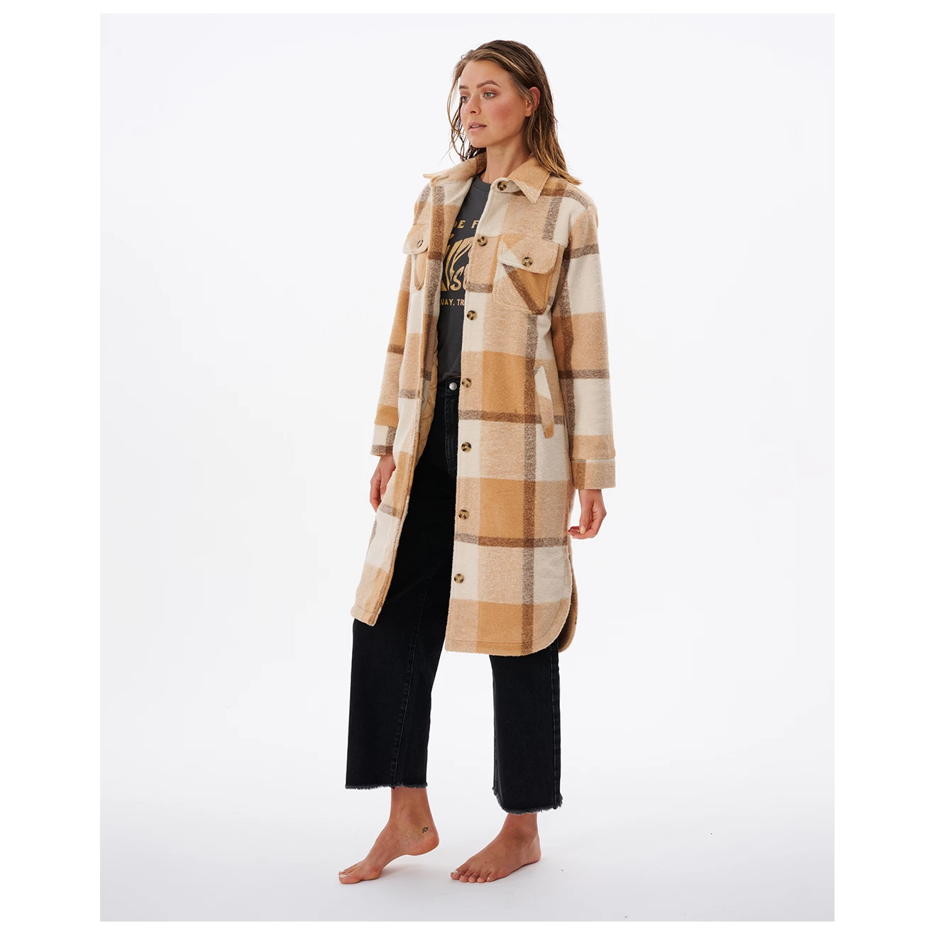 Rip Curl Women's Breeze Check Jacket - Coat 4 Rip Curl Women's Breeze Check Jacket - Coat - Image 2