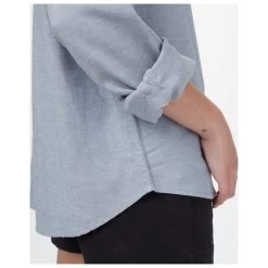 Tentree Women's Hemp Button Front Shirt - Blouse -Outdoor Apparel Sale Shop tentree womens hemp button front shirt blouse detail 4